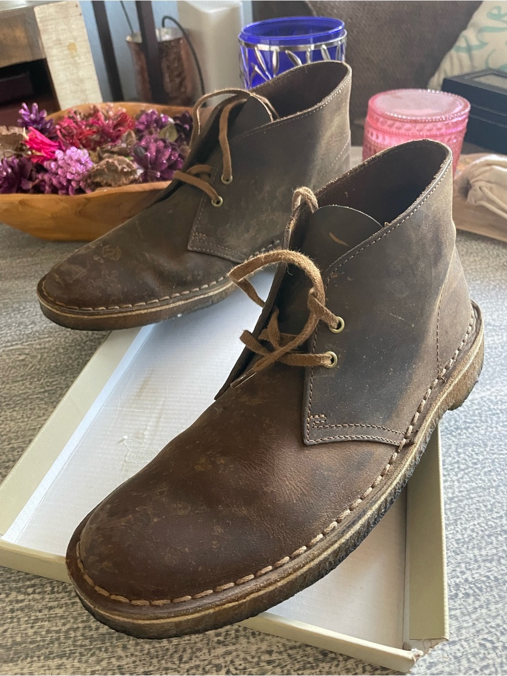 Clarks Brown Leather Chukka Boots